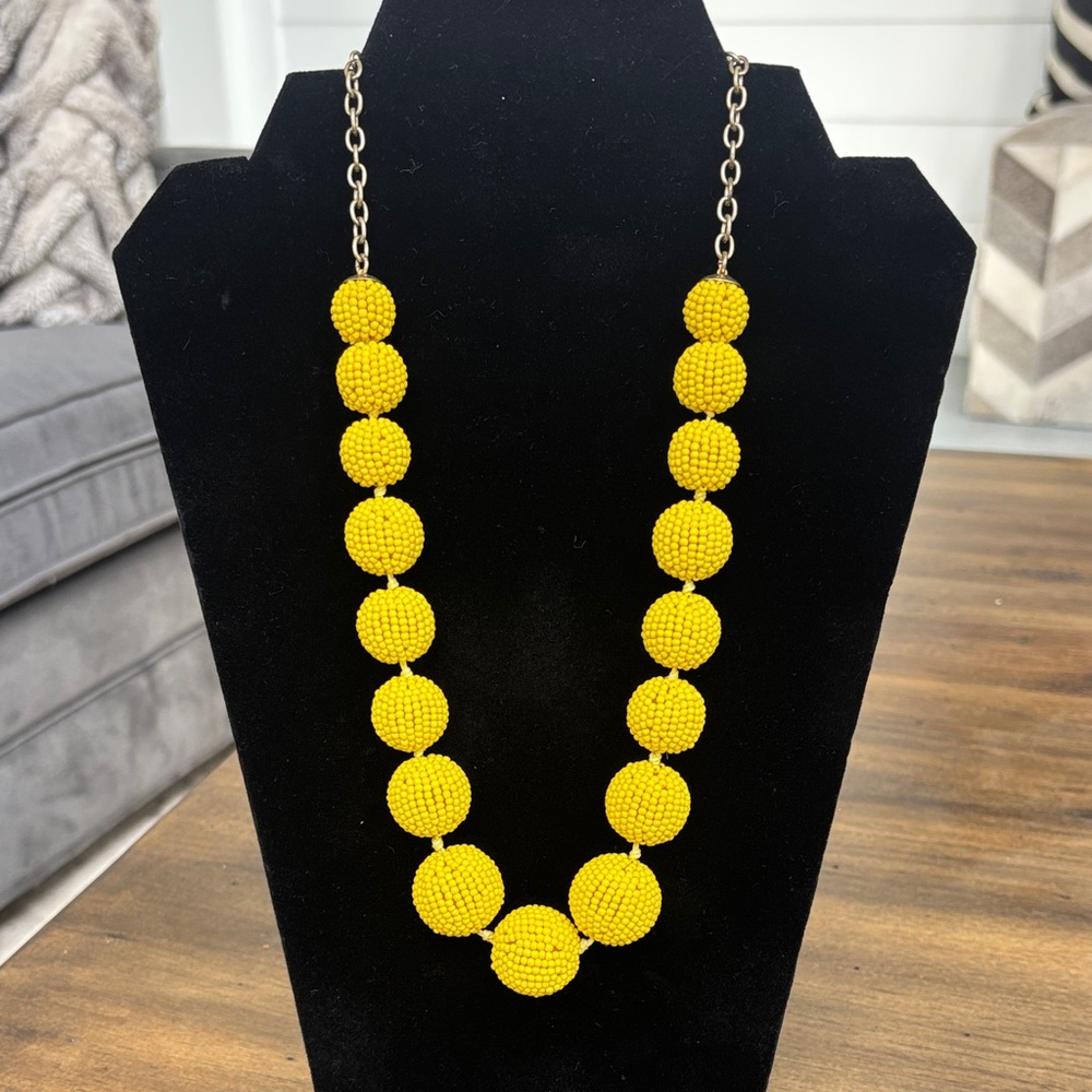 J. Crew Yellow Beaded Necklace